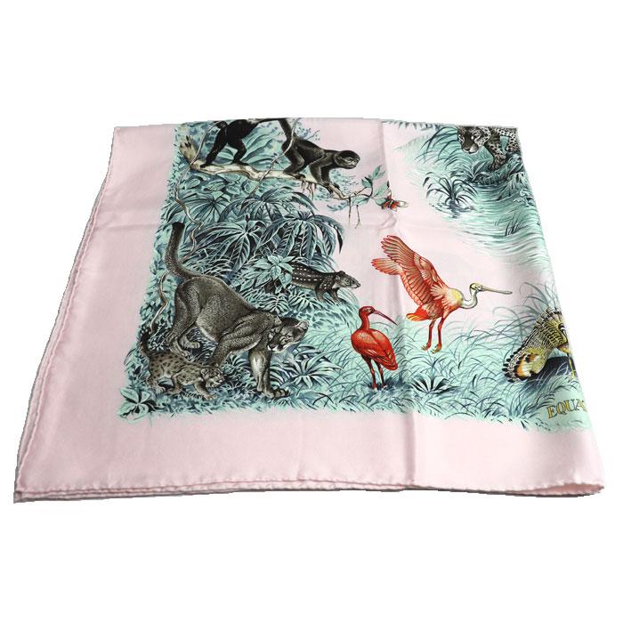 HERMES（エルメス） カレ90 EQUATEUR 赤道直下 アニマル スカーフ
