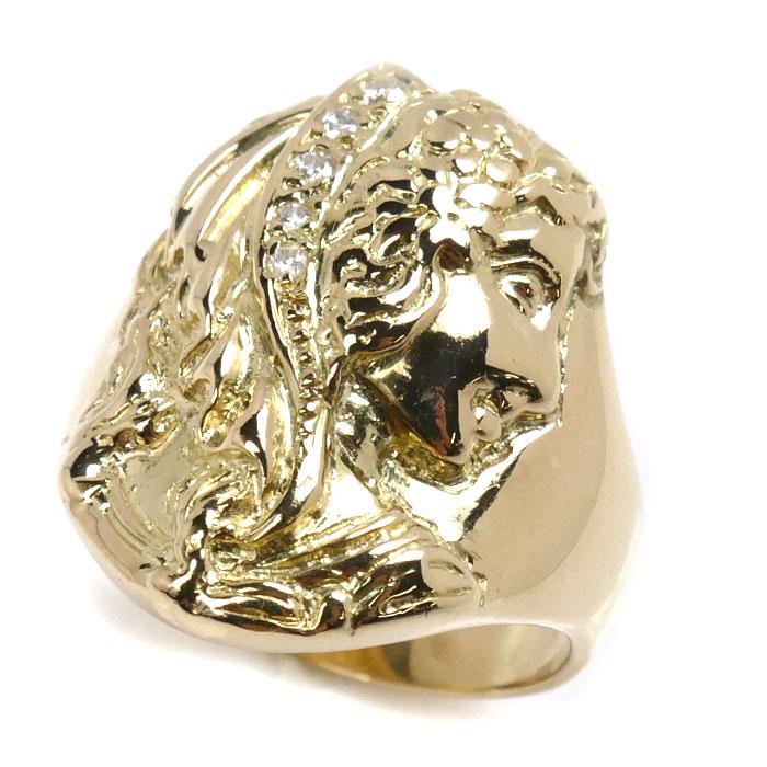 K18YG イエローゴールド リング・指輪 ダイヤモンド0.08ct 13号 6.6g  