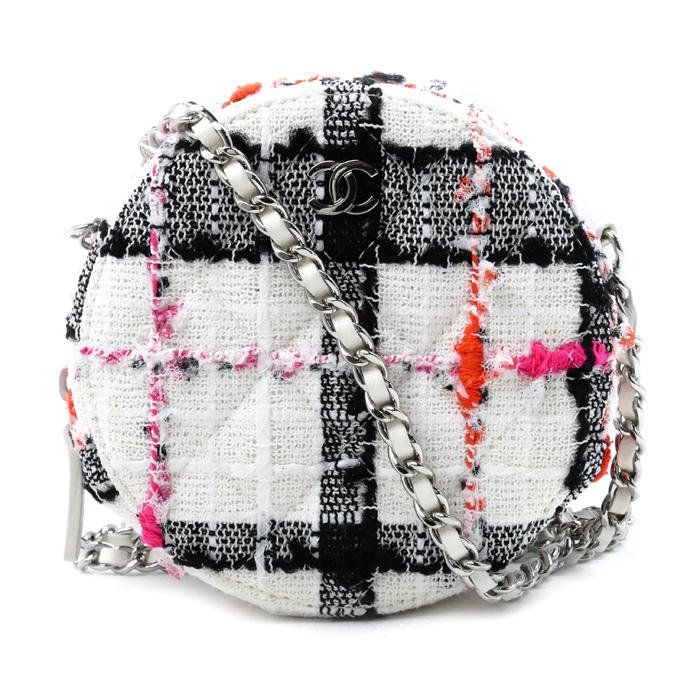 CHANEL シャンネルミニツイード ショルダーバッグ シャネル 23P ミニフラップバッグ17cm ツイード ピンク (CHANEL