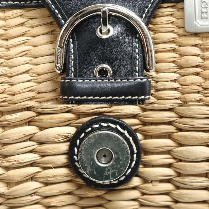 COACH（コーチ） ストロー バスケット トート ハンドバッグ 6778
