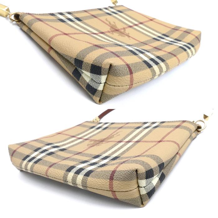 美品★BURBERRYS バーバリー チェック柄ポーチ ベージュ★119 BURBERRY（バーバリー） チェック ポーチ ベージュ レディース 中古