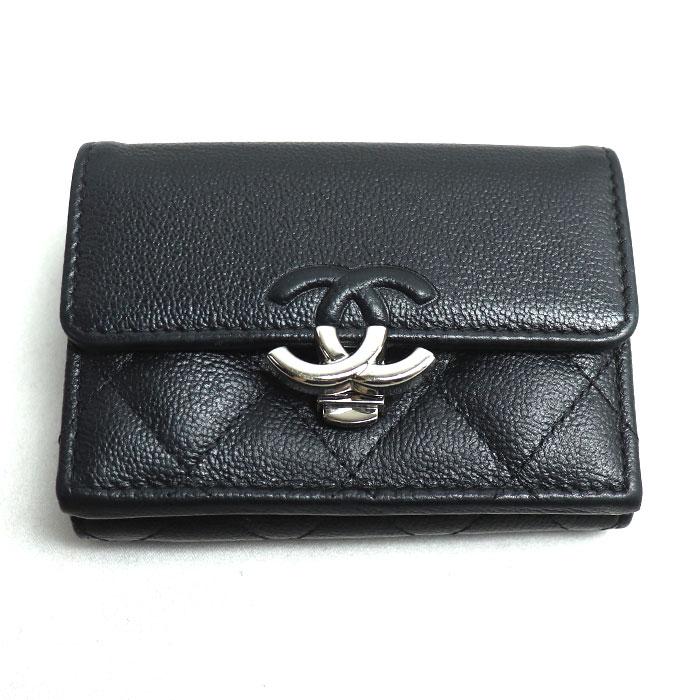 CHANEL シャネル マトラッセ ココマーク スモール フラップ ウォレット