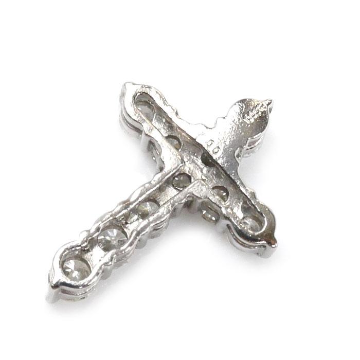 1.00カラット天然ダイア.Pt900 プラチナ クロス型ネックレスお値下げ Pt900プラチナ クロス ペンダントトップ ダイヤモンド1.00ct 2.5