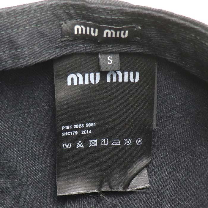 miu miu（ミュウミュウ） デニム ベースボールキャップ キャップ