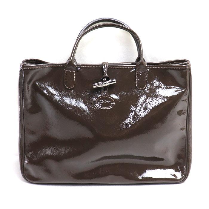 LONGCHAMP（ロンシャン） ロゾ トートバッグ ブラウン レディース 中古
