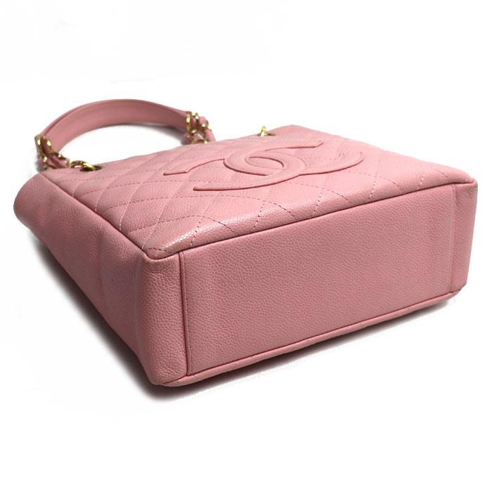 【正規品】美品 CHANEL ピンク☆キャビアスキン トートバッグ CHANEL（シャネル） キャビアスキン PST プチ ショッピングトート