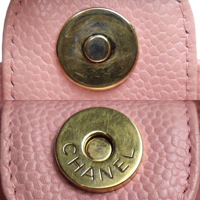 【正規品】美品 CHANEL ピンク☆キャビアスキン トートバッグ シャネル チェーン トートバッグ キャビアスキン ピンク レディース