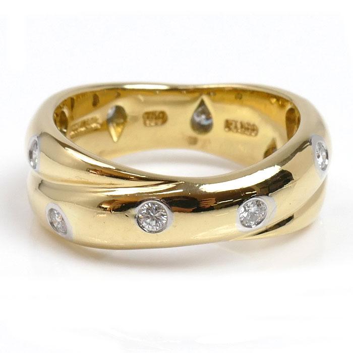 TIFFANY&Co.（ティファニー） K18YG/Pt950 ドッツ リング・指輪