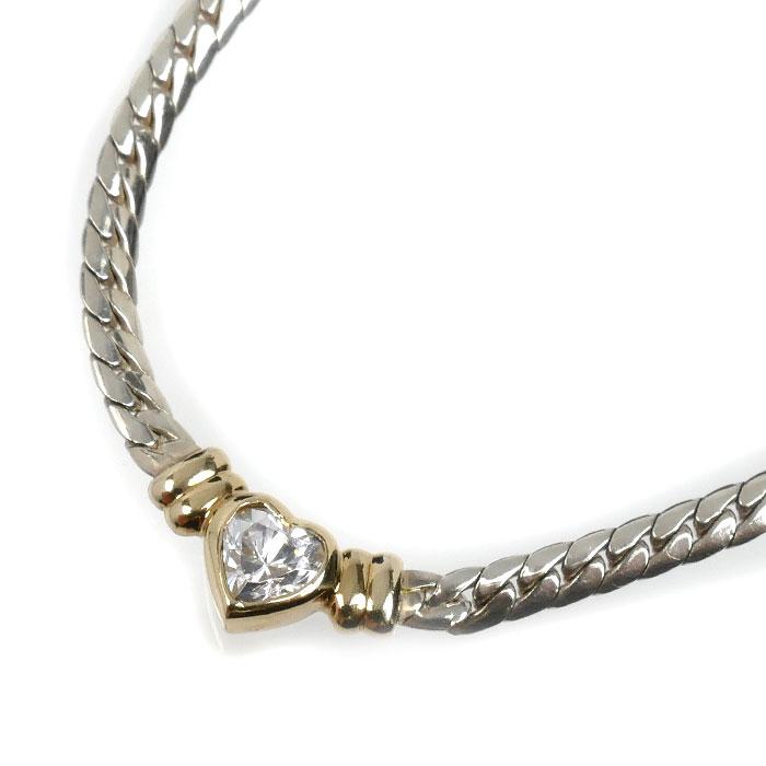 STAR JEWELRY スタージュエリー SV925/K14YG ネックレス キュービック