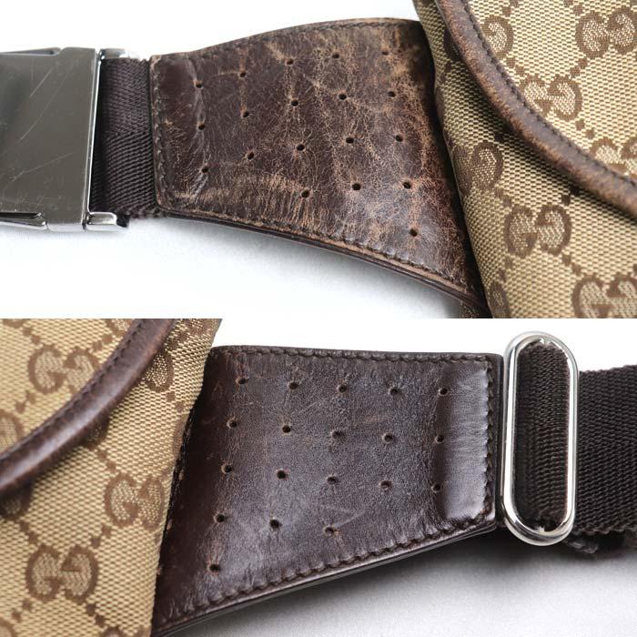 GUCCI（グッチ） GGキャンバス ウエストバッグ ボディバッグ ベージュ