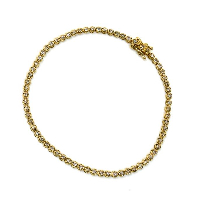 K18YG イエローゴールド テニス ブレスレット ダイヤモンド1.00ct 4.5g