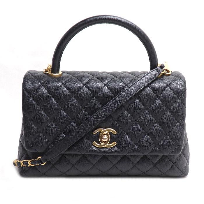 CHANEL シャネル ココハンドル 29 2Wayショルダーバッグ ブラック A92991 キャビアスキン レディース【中古】 CHANEL（シャネル） ココハンドル 29 2Wayショルダーバッグ ブラック