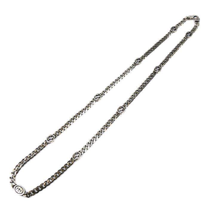 GUCCI（グッチ） シルバー925 インターロッキングG スリム ネックレス