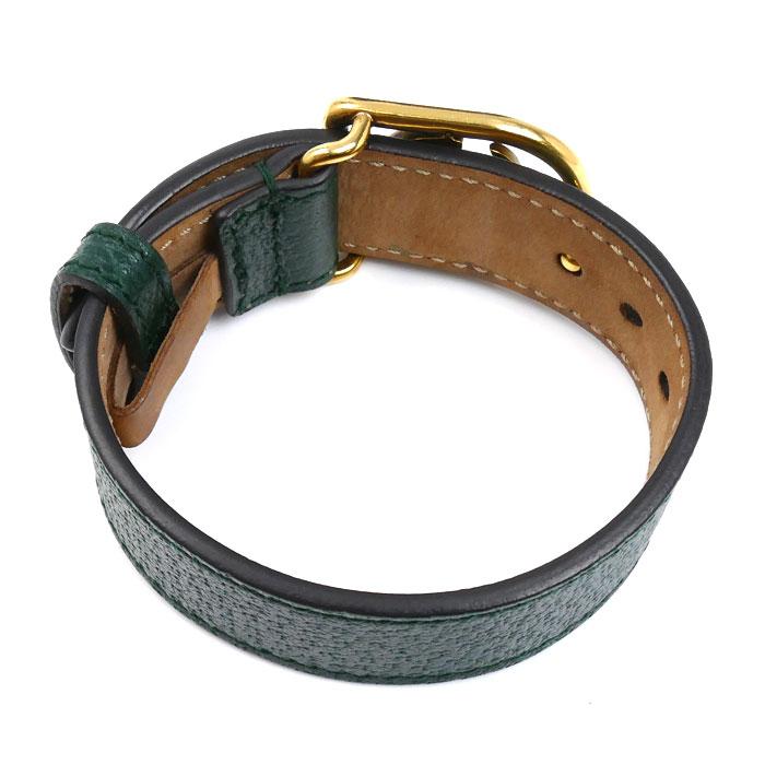 GUCCI（グッチ） GP レザー ダブルG レザー ブレスレット S バックル 