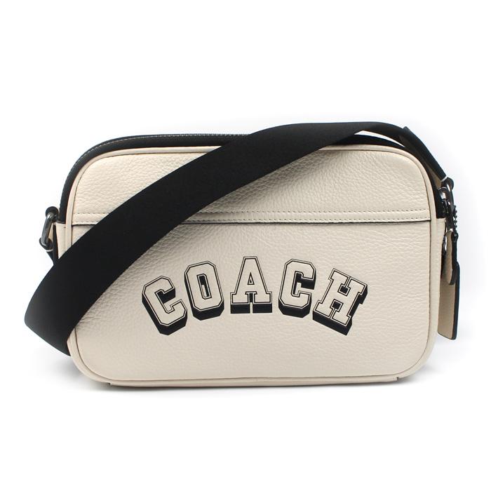 COACH コーチ グラハム クロスボディ ヴァーシティ モチーフ ショルダーバッグ チョーク/ブラック CAJ64 QBMQV アウトレット ユニセックス【中古】 COACH（コーチ） グラハム クロスボディ ヴァーシティ モチーフ