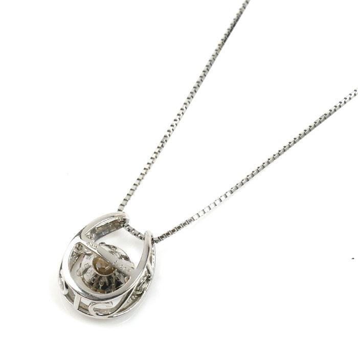 Pt900/850 スウィング ネックレス ダイヤモンド1.007ct 3.7g 〜45cm フリーチェーン レディース 中古_2