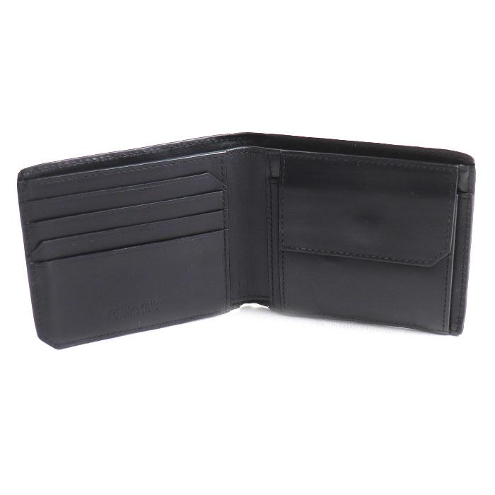 BOTTEGAVENETA ボッテガヴェネタ イントレチャート ピッコロ 二つ折り財布 ブラック 805654V4LQ28803 メンズ【中古】 BOTTEGAVENETA ボッテガヴェネタ イントレチャート ピッコロ 二つ折り
