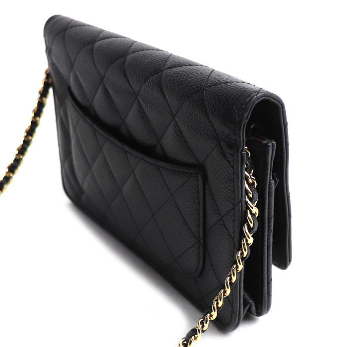 CHANEL（シャネル） マトラッセ キャビアスキン チェーンウォレット