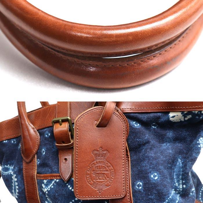 RALPH LAUREN ラルフローレン インディゴ染め 2Wayショルダーバッグ
