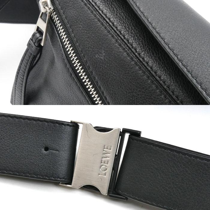 LOEWE ロエベ パズル バムバッグ スモール ボディバッグ ブラック B510P35X09 メンズ【中古】 LOEWE（ロエベ） パズル バムバッグ スモール ボディバッグ ブラック