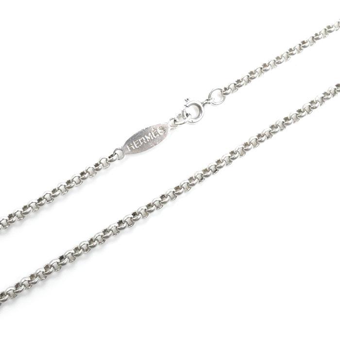 HERMES（エルメス） シルバー925 ヴィンテージ 甲丸 ネックレス 10.5g 