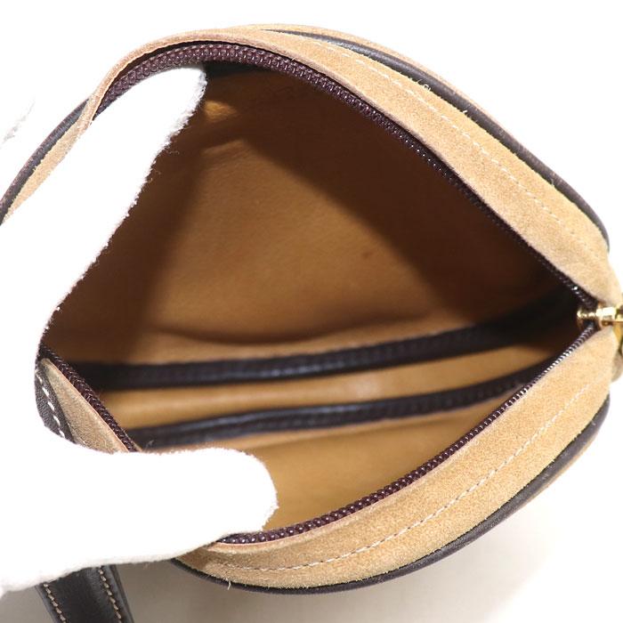 LOEWE（ロエベ） アナグラム スエード ラウンド ショルダーバッグ