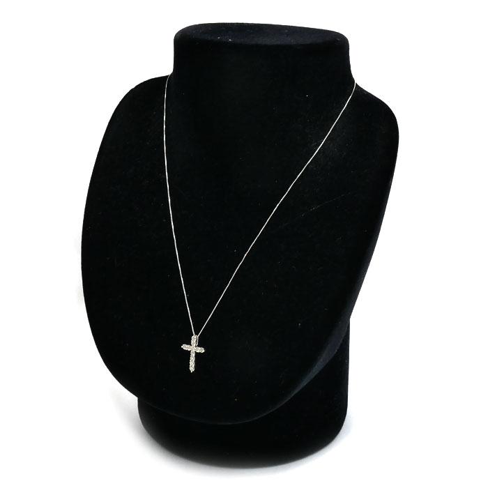 クロス Pt900プラチナ Pt850プラチナ ネックレス ダイヤモンド0.5ct 2.4g レディース 中古_5