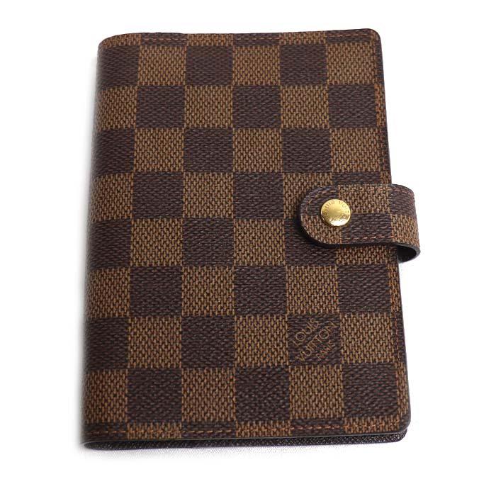 ルイ・ヴィトン 手帳カバー ダミエ アジェンダPM R20700 イニシャル入り Ft598321 中古 LOUIS VUITTON（ルイ・ヴィトン） アジェンダPM 手帳カバー ダミエ