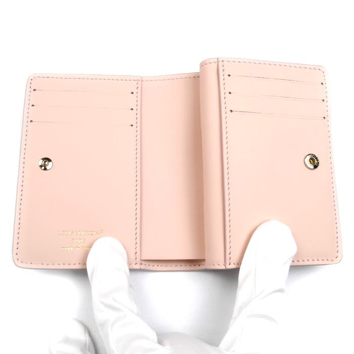 ルイヴィトン LOUIS VUITTON ポルトフォイユ・クレア M13470 二つ折り財布 モノグラムマヒナ ブルームグレー ピンク ゴールド金具 レディース【中古】【Aランク】 2300042476480_1_600x600_crop_c