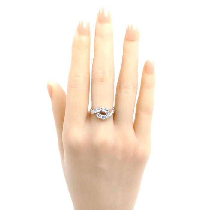 Pt850プラチナ リング・指輪 ダイヤモンド1.00ct 12号 4.8g レディース 