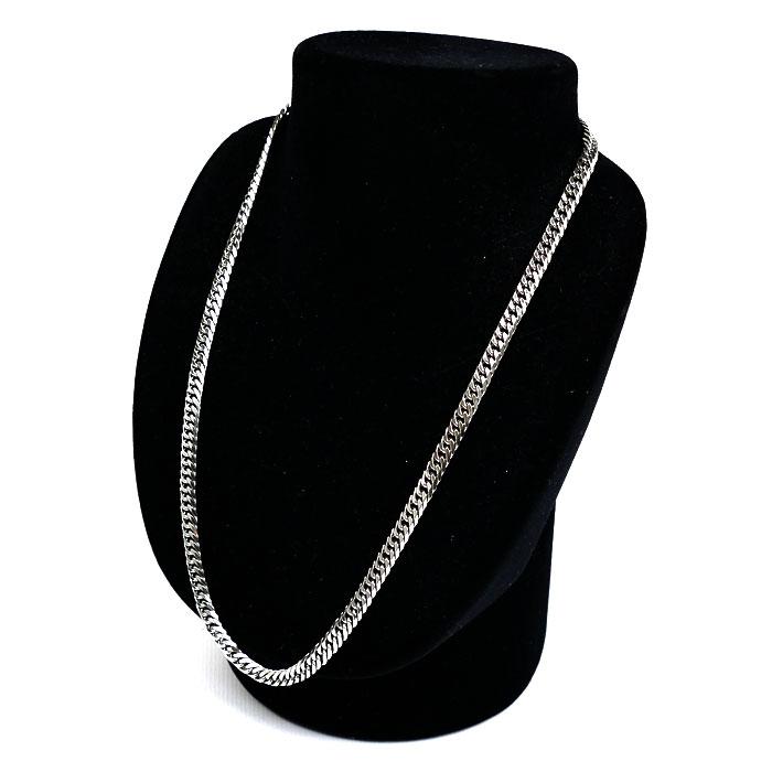 Pt850プラチナ ネックレス 喜平6面Wカット 50.3g 50cm メンズ 中古