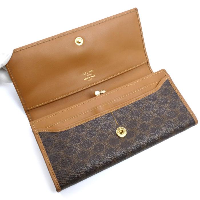CELINE（セリーヌ） マカダム柄 がま口 長財布 レディース 中古 : 古