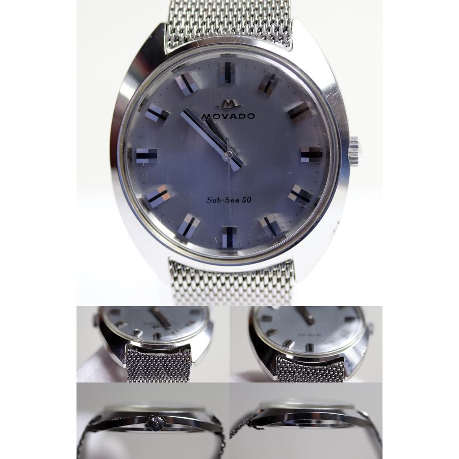 MOVADO モバード SUB-SEA50 3針 手巻き メンズ腕時計 グレー文字盤 