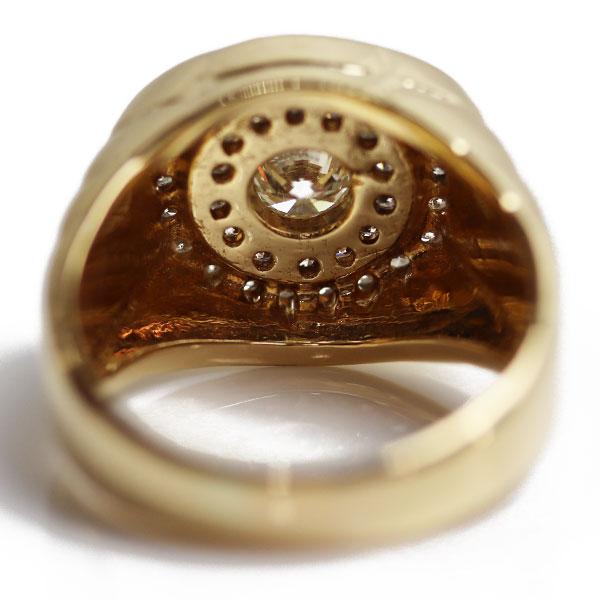 K18YG イエローゴールド リング・指輪 ダイヤモンド0.60ct/0.59ct 23号 