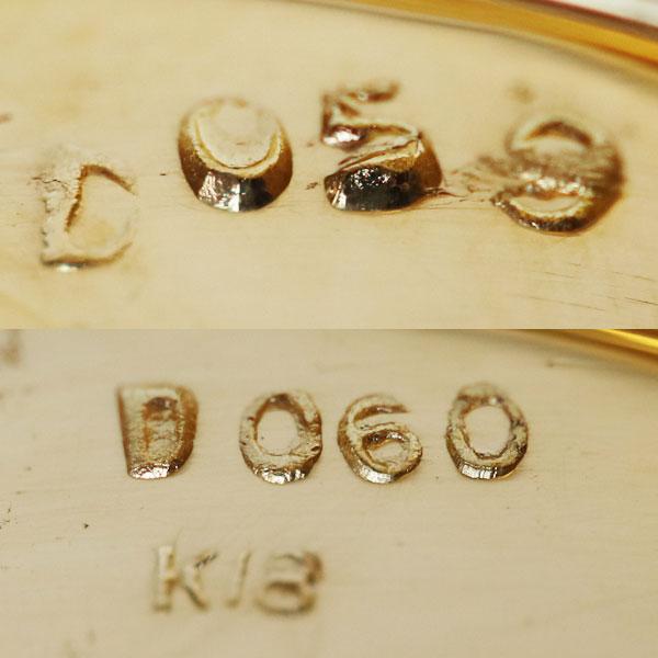 K18YG イエローゴールド リング・指輪 ダイヤモンド0.60ct/0.59ct 23号 