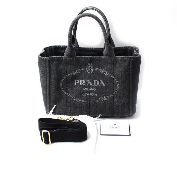 プラダ PRADA デニムトートバッグ カナパ 1BG439 DENIM デニム NERO  