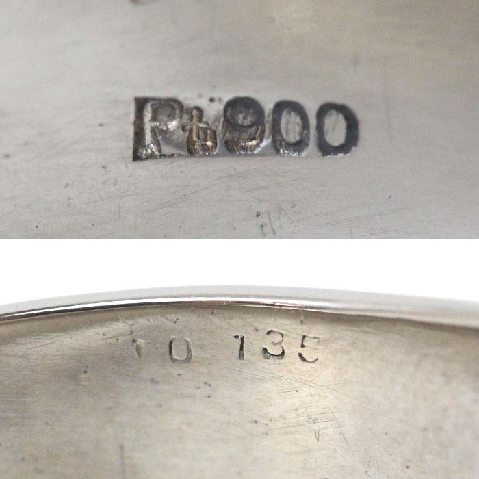 Pt900プラチナ 印台 リング・指輪 ダイヤモンド0.135ct 22号 27.6g