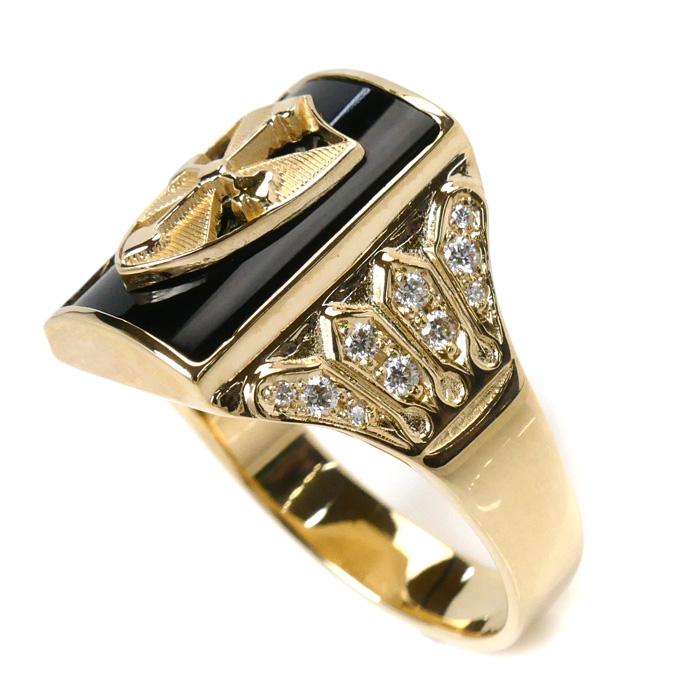 K18Pt900 顔モチーフデザイン ダイヤ オニキス リング 12.5号 楽天市場】ダイヤ入り オニキス リング - 18金 イエローゴールド