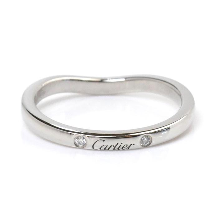 CARTIER カルティエ Pt950プラチナ バレリーナ カーブ ウェディング 3P 