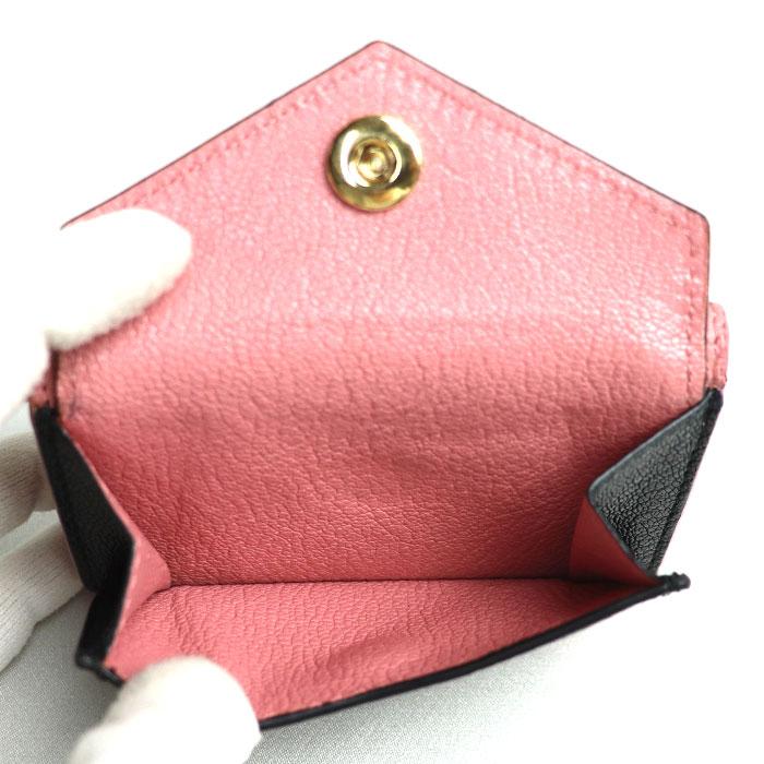 ミュウミュウ 三つ折り財布 マテラッセ ミニ財布 ピンク ミュウミュウ 三つ折り財布 マテラッセ ミニ財布 ピンク