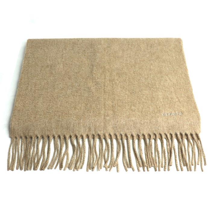 HERMES エルメス カシミヤ ストール ベージュ マフラー レディース  