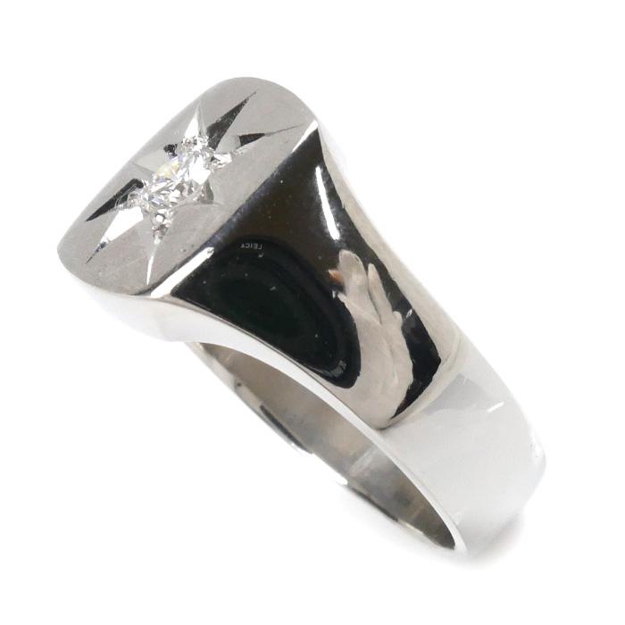 Pt900プラチナ 印台 ダイヤモンド リング・指輪 ダイヤモンド0.30ct 21 
