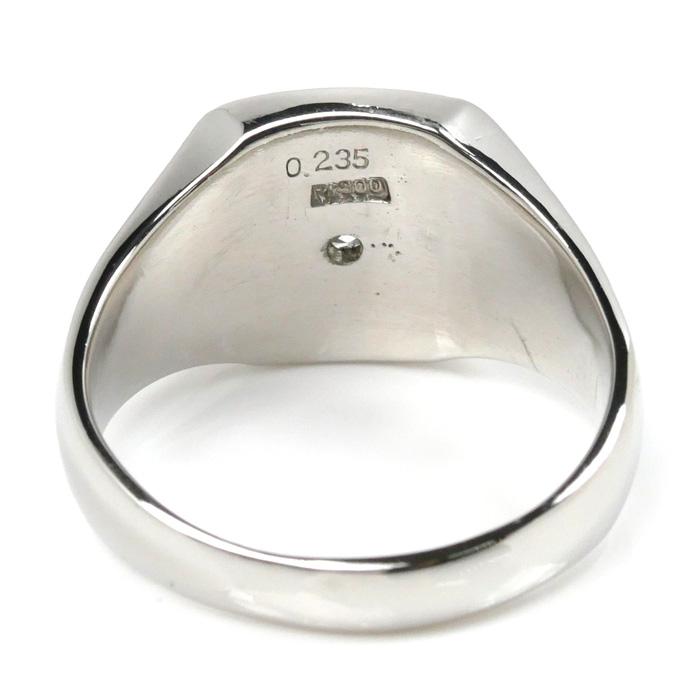 Pt900プラチナ 印台 ダイヤモンド リング・指輪 ダイヤモンド0.235ct 