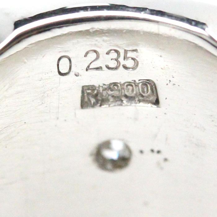 Pt900プラチナ 印台 ダイヤモンド リング・指輪 ダイヤモンド0.235ct 