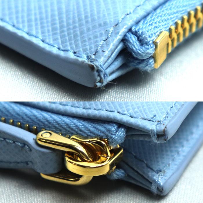 現行／美品✨プラダ　フラグメントケース　ケース　サフィアーノ　三角ロゴ　紺 PRADA（プラダ） サフィアーノ エンボスロゴ フラグメントケース