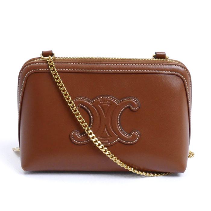 CELINE セリーヌ チェーン付きクラッチ キュイル トリオンフ 