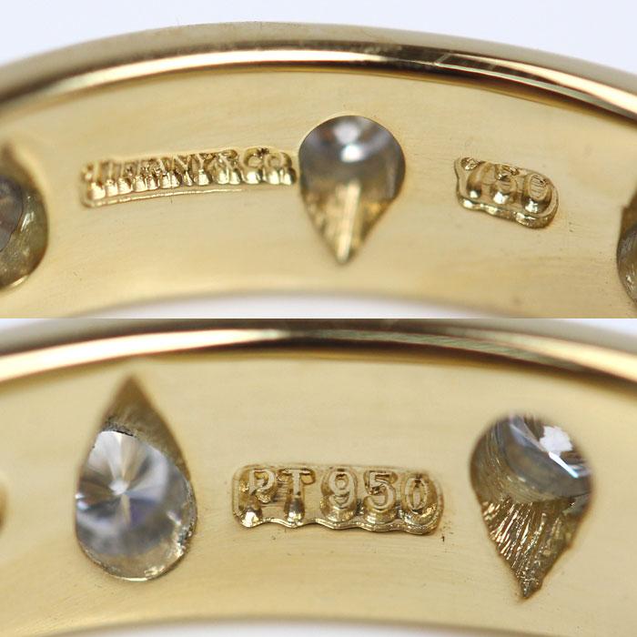 TIFFANY&Co. ティファニー K18YG/Pt950 ドッツ ダイヤ リング・指輪  