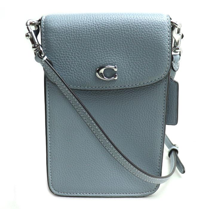 COACH コーチ フォーン クロスボディ ショルダーバッグ グレー ブルー 