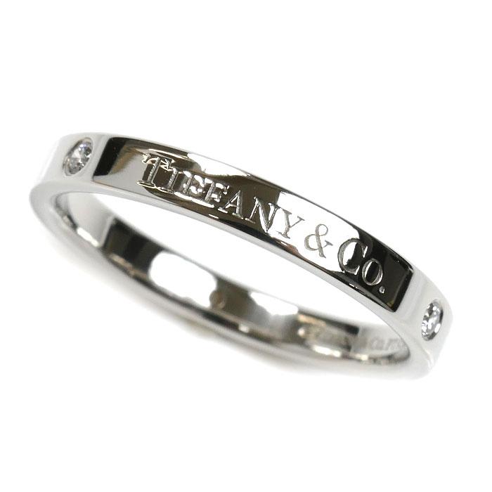 TIFFANY&Co.（ティファニー） Pt950プラチナ フラットバンド 3Pダイヤ