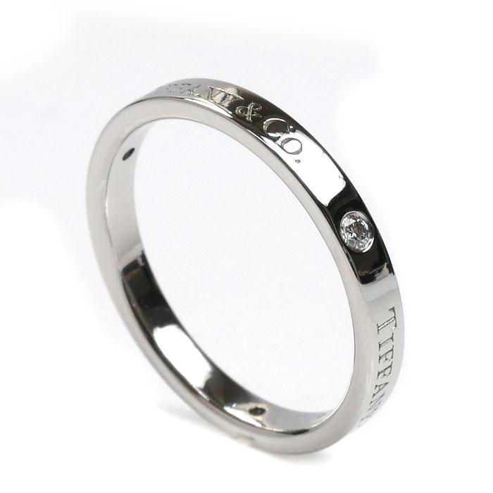 TIFFANY&Co.（ティファニー） Pt950プラチナ フラットバンド 3Pダイヤ